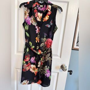Alexia Admor Vibrant Floral Dress with Black Base